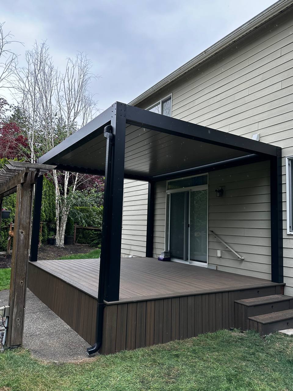 Modern Black Pergola