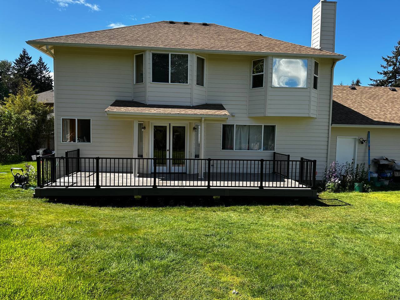 Wide Composite Backyard Deck