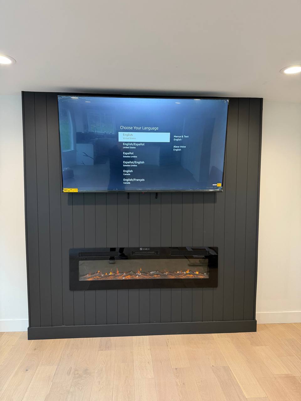 Vertical Slat Media Wall